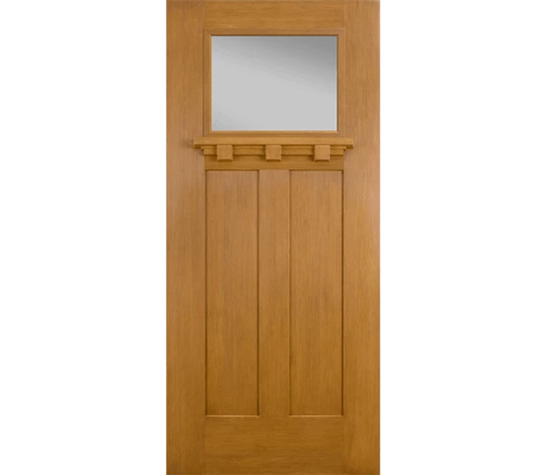 Jefferson City Craftsman Light Fiberglass Entry Door