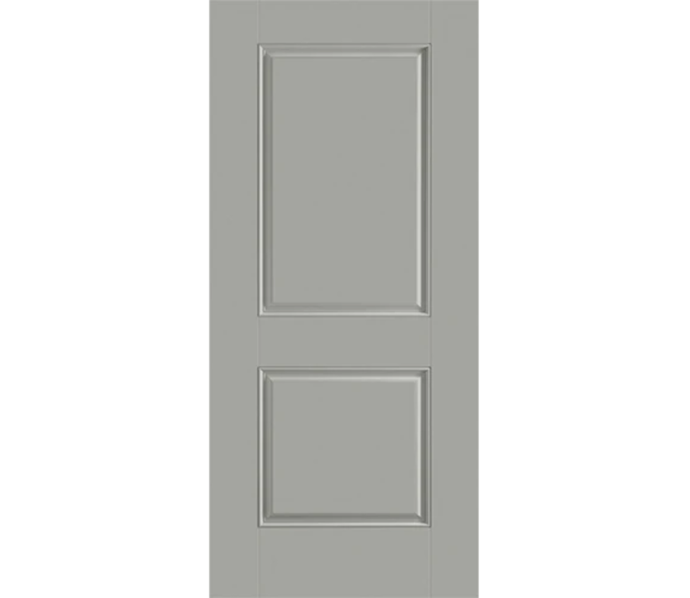 Jefferson City Two Panel Square Fiberglass Entry Door